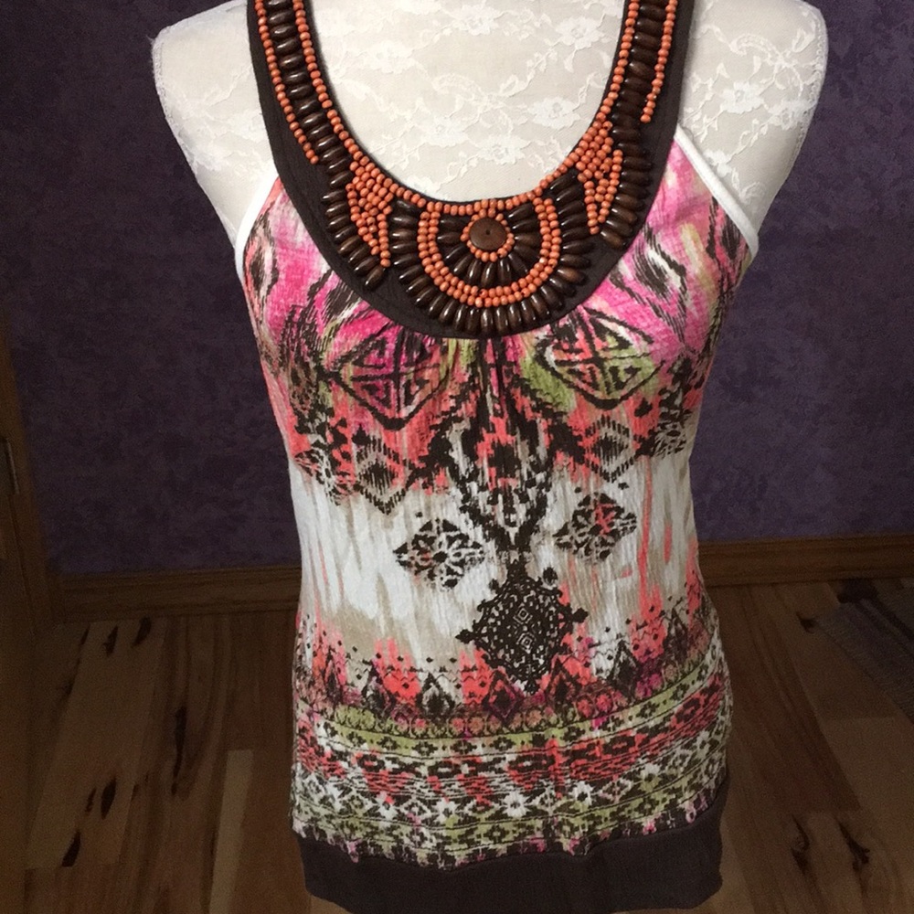 Beaded tank top